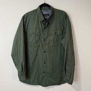 Pladra Men's Yuba Fishing Shirt Button Front Green XL Ripstop UPF Trail Outdoor